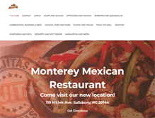 Tablet Screenshot of monterreymexicanrestaurantnc.com